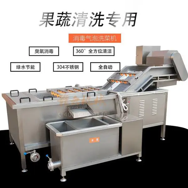 全自动化气泡清洗机 商用连续式清洗蔬菜水果的洗菜机