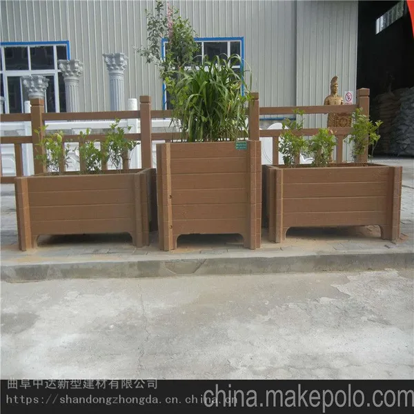 水泥仿木花箱加工 园林景区混凝土环保仿木花箱