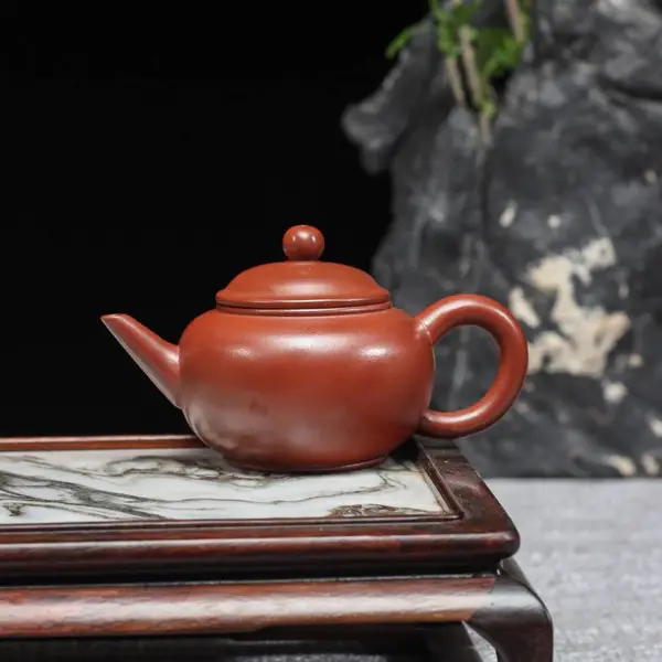 【凤庭】正品宜兴紫砂壶纯全手工原矿朱泥水平茶壶家用功夫茶具小品 礼品定制