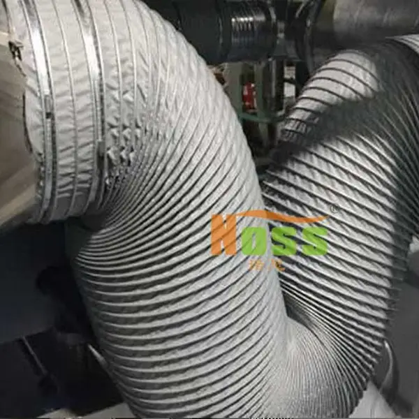 90KW75KW高压离心通风机吸抽风风管 熔喷布机器伸缩通风管