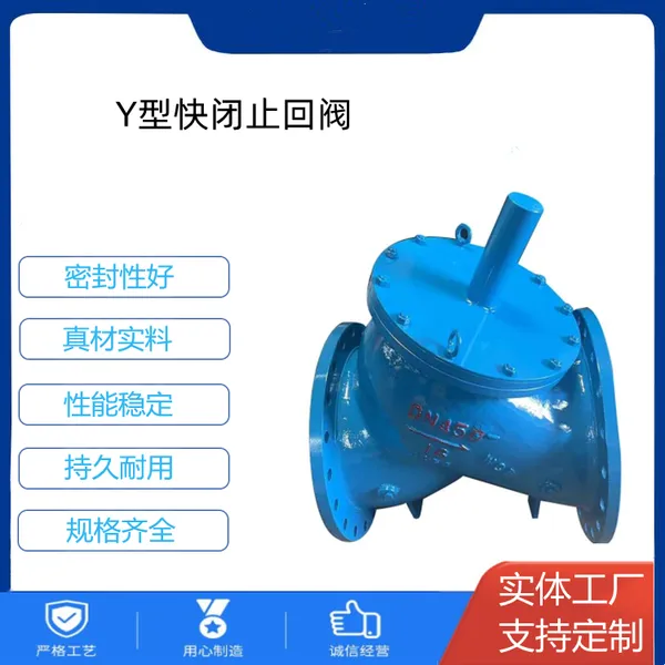 Y型快闭止回阀 DYH41X-16C 水利多功能止回阀 防水锤单向止回阀