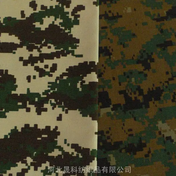 棉布斜纹迷彩印花布料 纯棉户外迷彩数码印花部队军训服装面料