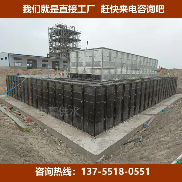湖 北句容气压罐管网恒压供水设备 监控显示功能方形不锈钢水箱