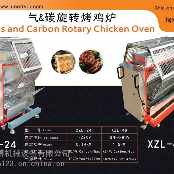 君诺XZL-24商用气-碳旋转烤鸡炉 立式全自动烤鸡炉批发