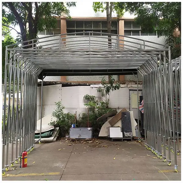 东莞寮步ZKLB-07 雨蓬电动伸缩雨棚 手动推拉雨篷 折叠缩伸缩蓬活动棚可折叠推拉