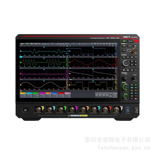 优利德MSO7308HD高分辨率示波器 3GHz 8通道 10GSa/s 1Gpts