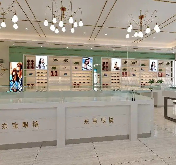 山西长治时尚自选眼镜店展柜设计装修
