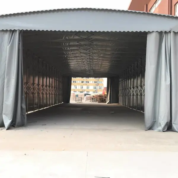 江西宜春推拉雨棚定制大型活动伸缩厂房雨篷户外排挡停车蓬仓库移动遮阳帐篷
