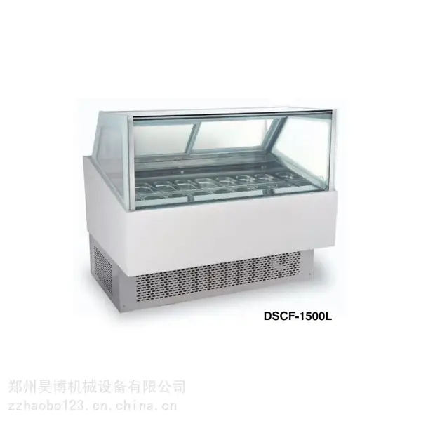 广州中顺DSCF-1500L商用冰淇淋展示柜 落地直角冰淇淋柜
