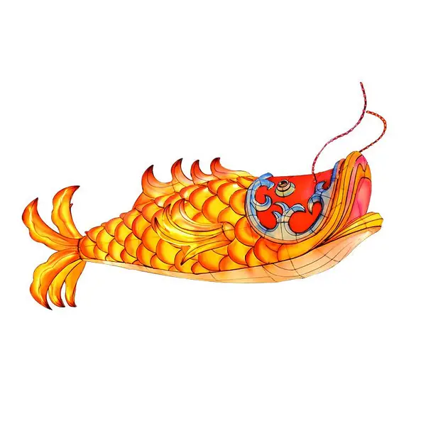 华亦彩中秋节室内外装饰鱼状花灯的制作中国节彩灯免费设计