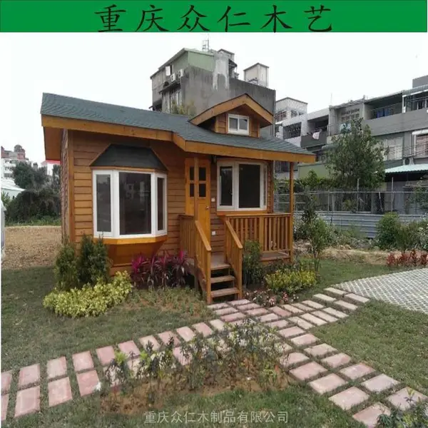 遵义防腐木现代木房子 乡村现代别墅 防腐木传统木房子施工安装 众仁木艺