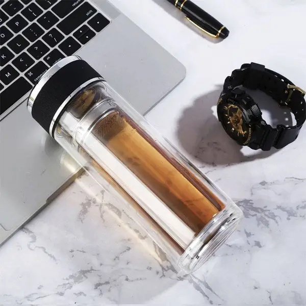 双层玻璃杯印字广告杯子定制印logo开业小礼品水杯定做茶杯赠品