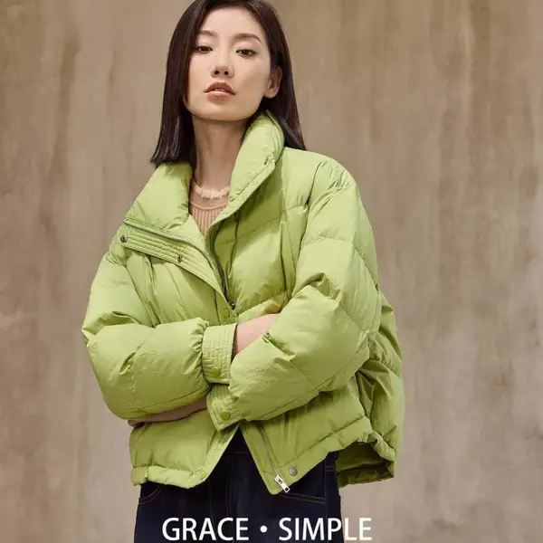 歌蒂雅诗专柜女装品牌羽绒服 短款百搭时尚通勤 专柜撤柜女装货源