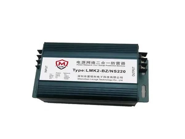 深圳雷铭科供应百兆网络二合一防雷器 LMK2-BZ/NS220
