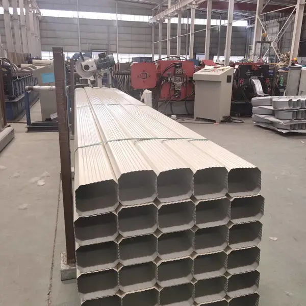 江苏144*108彩钢落水管加工价格,宝钢银色彩钢落水管安装方法