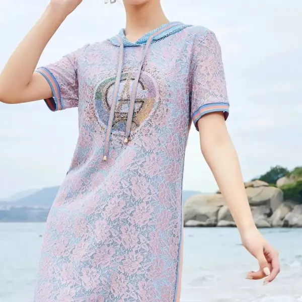 品牌女装尾货 若岚菲夏 蕾丝手工刺绣连衣裙上衣 实体便宜拿货批发