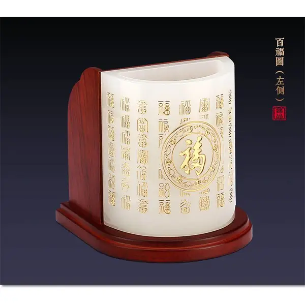 办公礼品定制公司,公司定制礼品定什么好,琉璃组合笔筒摆件