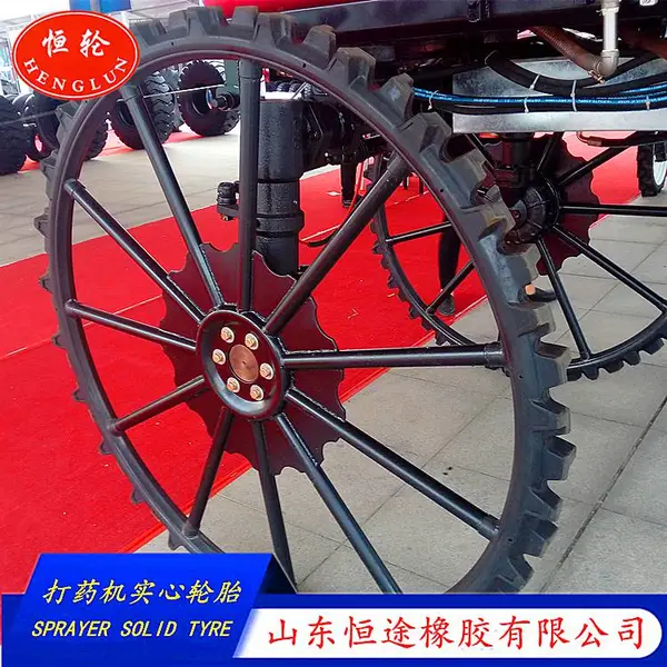 130cmx8cm四轮拖拉机改装植保打药机实心轮胎拖拉机窄轮胎型号