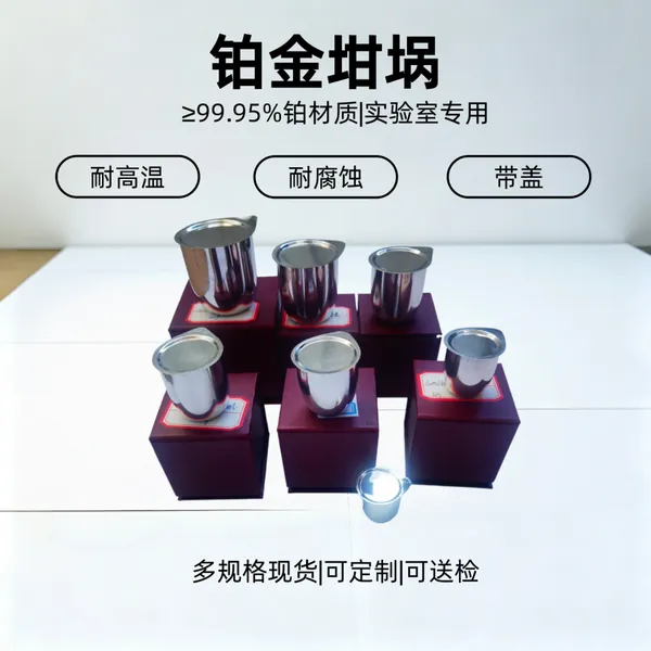隆拓铂金坩埚不同规格30ML带盖30克纯度大于等于99.95