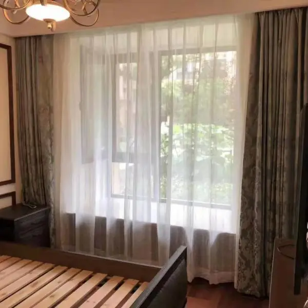 聚酯纤维窗帘 透光布艺窗帘 高档酒店 棉麻窗帘-上海金适