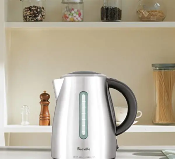 铂富(Breville)防干烧电热水壶 BKE490家用不锈钢烧水壶 1.7L
