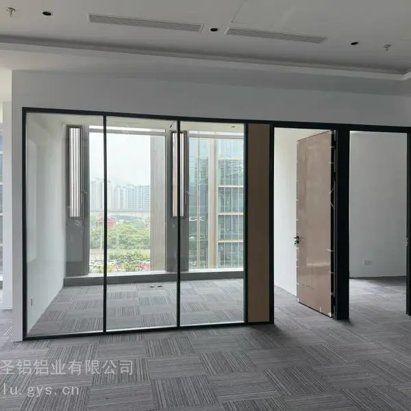 广州办公室玻璃隔断深圳双玻百叶隔音墙铝合金高隔间写字楼间隔墙车间钢化玻璃高屏风铝合金玻璃隔断厂家定制