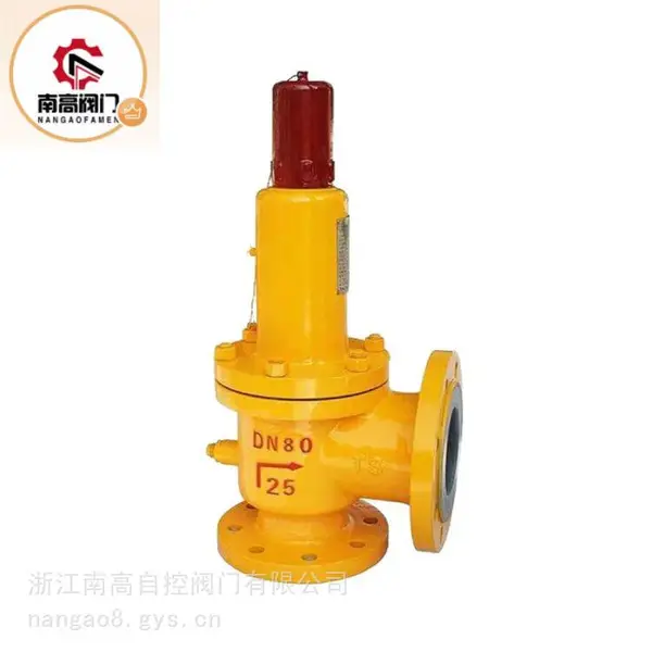 0.6-1.6Mpa 弹簧全启封闭式 A42F46-25C衬氟安全阀 耐腐蚀弹簧式