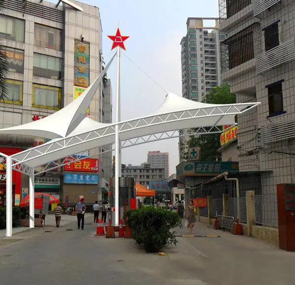 广场景观张拉膜结构 公园小品膜结构 沙滩膜结构