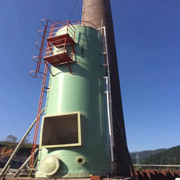 朝兴定制玻璃钢脱硫除尘器 砖窑废气吸收塔耐高温