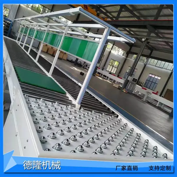 无动力滚筒线工作台皮带线带气管灯架多工位装配台 积放滚筒线