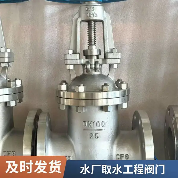 定制CF8不锈钢闸阀 法兰式 蜗轮传动 大口径DN400 水厂取水工程