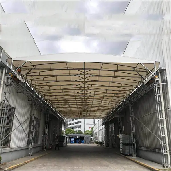 上海定做 移动雨棚 活动棚 伸缩蓬 推拉雨棚 大型仓库帐篷 免费量尺寸
