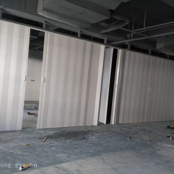 PVC折叠门开放式厨房客厅隐形折叠门商场PVC推拉门实用不占空间