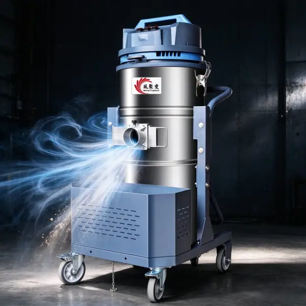 风聚变 3600W 手动反吹工业吸尘器 100L 不锈钢集尘桶吸尘机