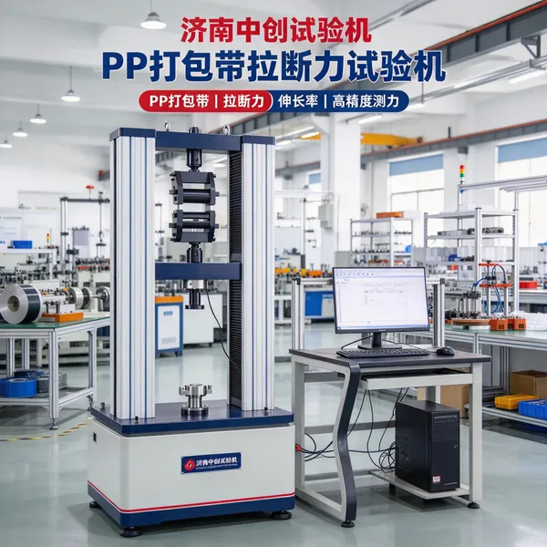 PP打包带拉断力试验机 捆扎带拉伸测试机 20kN塑料打包带拉力试验 机