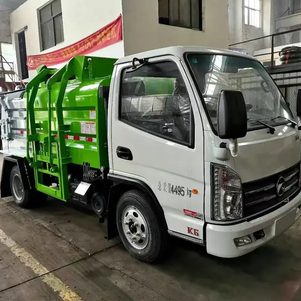 饭后垃圾处理设备-餐厨垃圾车 国六蓝牌垃圾车