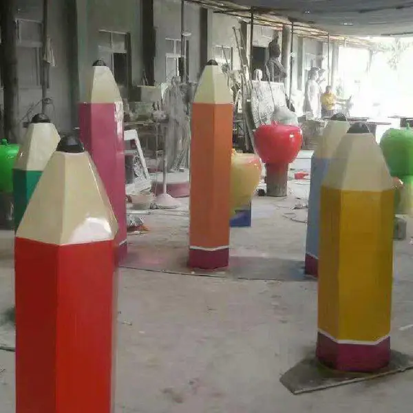 酒器笔头雕塑工程制作 生产钢笔头雕塑 大型铅笔头雕塑