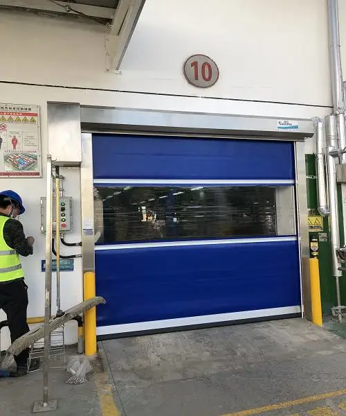 观马定制 密封性好耐腐蚀易燃易爆车间厂房使用PVC防爆快速门