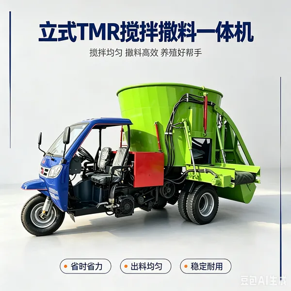 牧场饲草料混合搅撒车 立式车载自动投料车 出口可调节送料饲喂机
