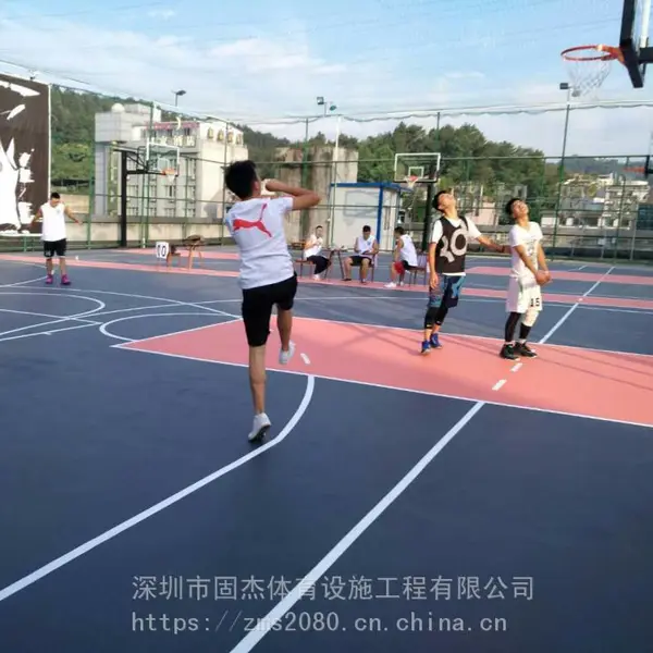 上海标准硅pu篮球场 篮球场专业施工球场地坪材料