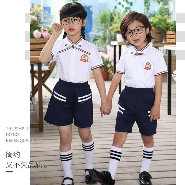 小鼠霸米夏季纯棉简约风两件套园服厂家