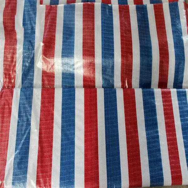 塑料彩条布防洪聚乙烯三色彩条篷布建筑工地装修防尘布货场盖布