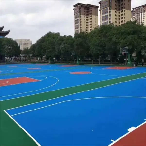 辽阳PU球场 塑胶网球场 球场地坪漆,彩色地坪