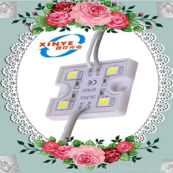 XY-5050-4LED厂家供应模组 LED5050 四灯 胶壳 3535 方形 广告字专用发光源