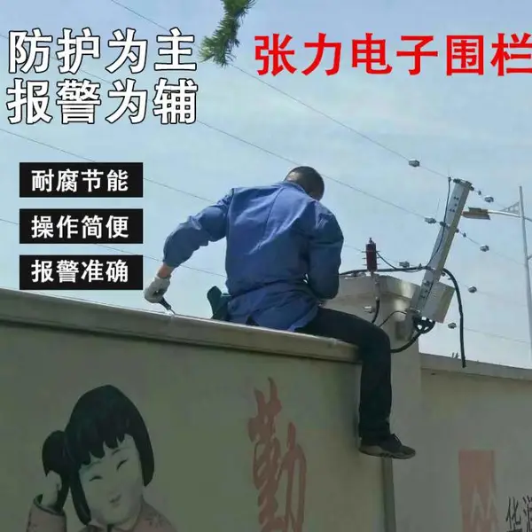 电子围栏系统全套脉冲主机合金线配件围墙防攀爬高压周界报警系统