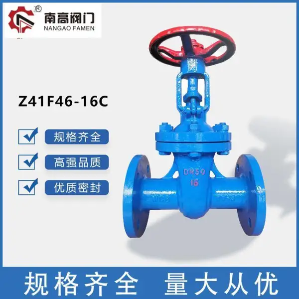 衬氟闸阀 南高阀门 Z41F46-25C铸钢材质轻巧灵敏结构长度短