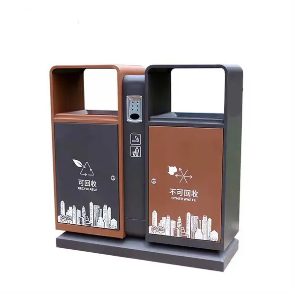 白山广告垃圾箱物业塑料果皮箱白山市政不锈钢垃圾桶