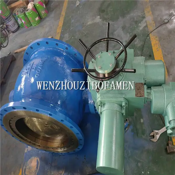 大口径电动侧装式偏心半球阀 PQ940F-10C PBQ940F-10C 水库 泵房球阀