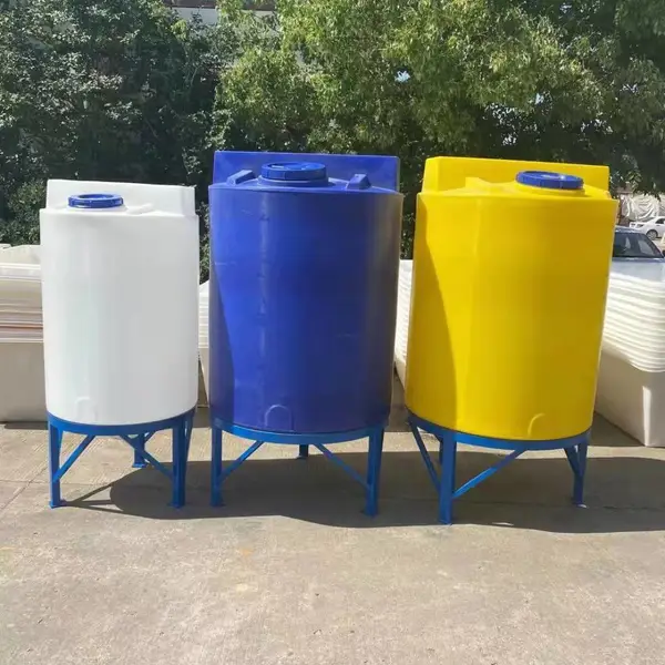 锥底搅拌桶加药箱搅拌罐pe加热搅拌不锈钢搅拌机500升