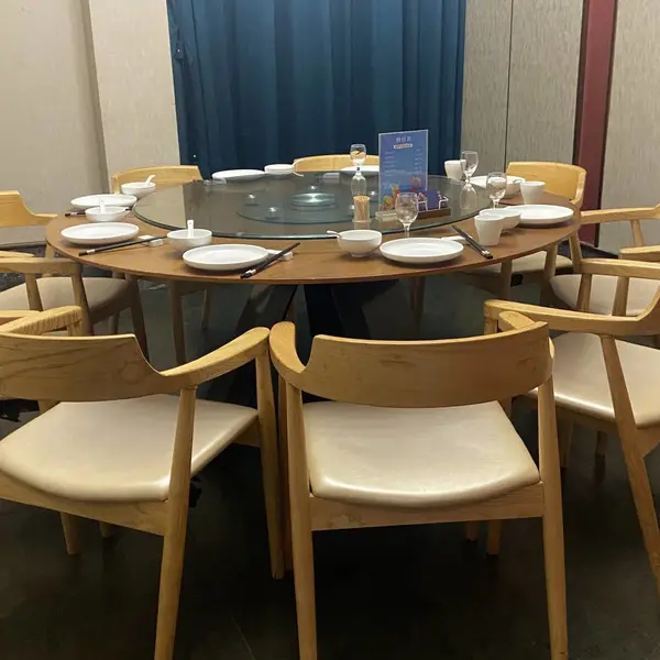 高端餐饮会所电动大圆台 酒店大包厢多人聚餐专用